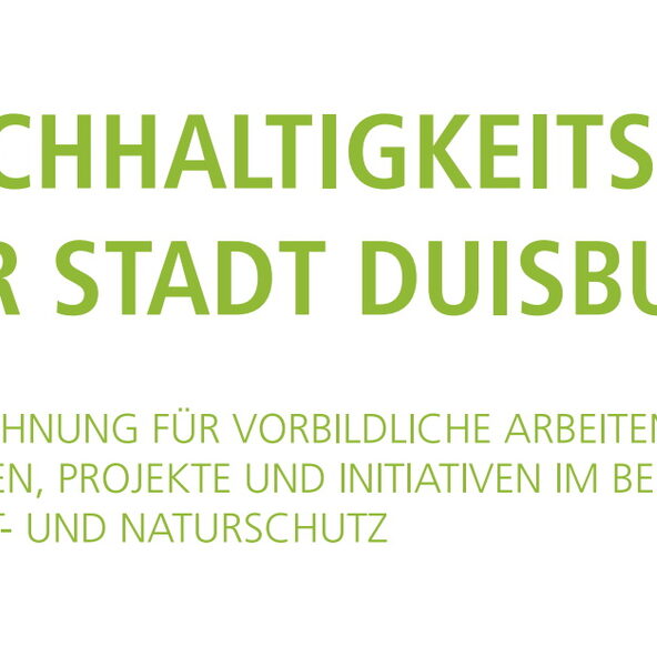 Nachhaltigkeitspreis der Stadt Duisburg