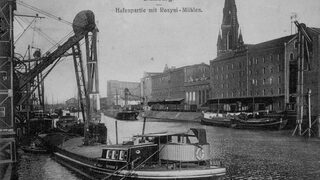 Duisburger Mühlengeschichte Rosine Mühle Postkarte 1913 abgestempelt