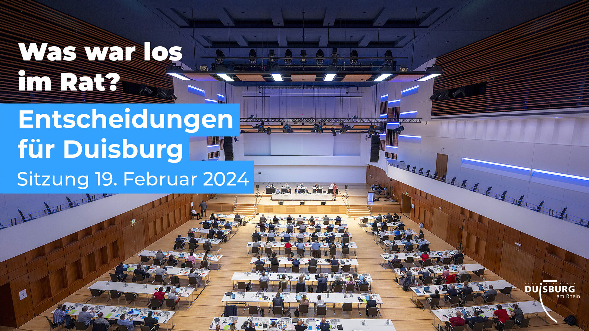 Oberbürgermeister Sören Link zur Ratssitzung vom 19.02.2024