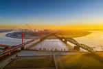Sonnenaufgang über dem Rhein