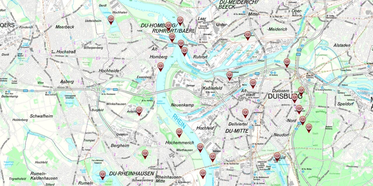 Screenshot der virtuellen Karte