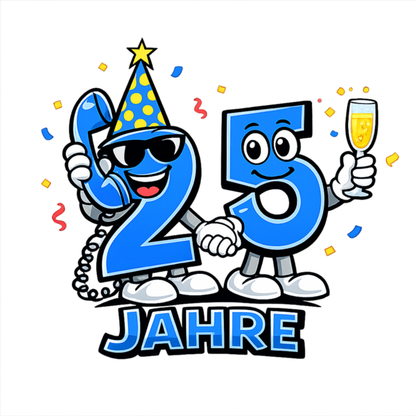 Logo-Maskottchen Jubiläum 25 Jahre Call Duisburg