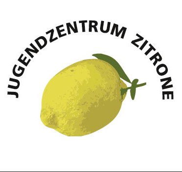 Eine Zitrone. Schrift: "Jugendzentrum Zitrone"