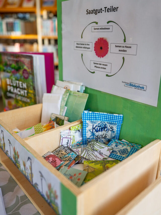 So oder ähnlich sehen die Saatgutteiler in den städtischen Bibliotheken aus.