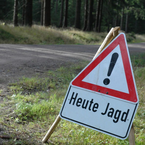 Schild: heute Jagd