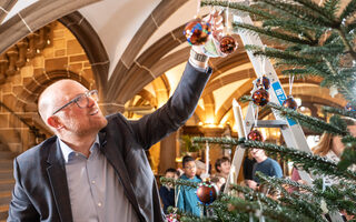 Tannenbaum im Rathausfoyer
