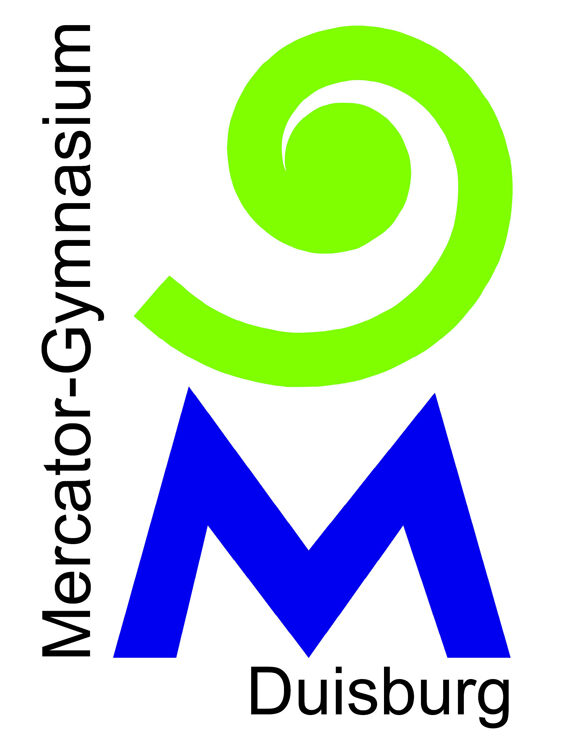 Logo der Schule in Grün Blau