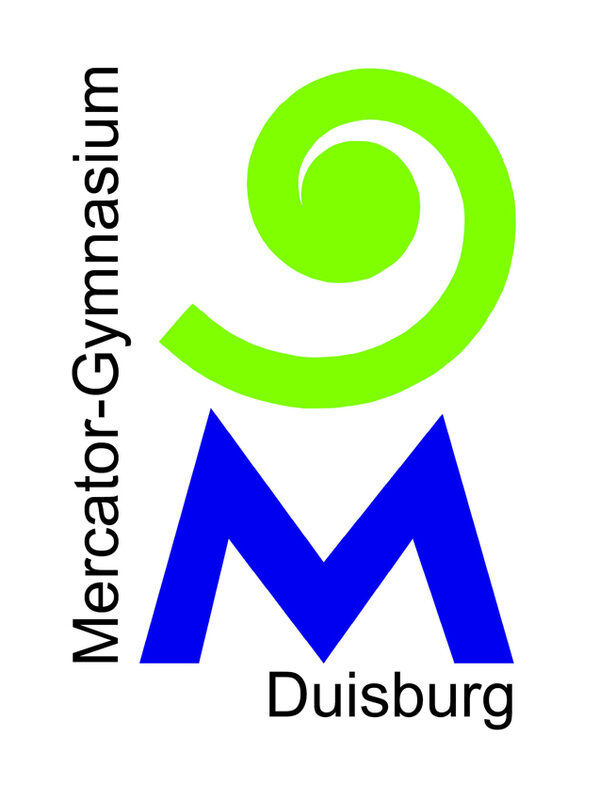 Logo der Schule in Grün Blau