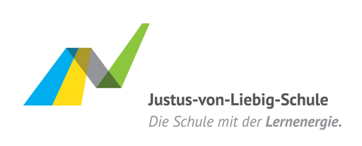 links Symbol grün/blau wird zu weiß/grün; recht name der Schule mit Untertitel "Die Schule mit der Lernenergie"