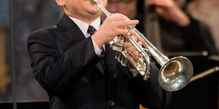 Foto des 11-jährigen Trompeters Justas (Foto: Rostropovich-Stiftung)
