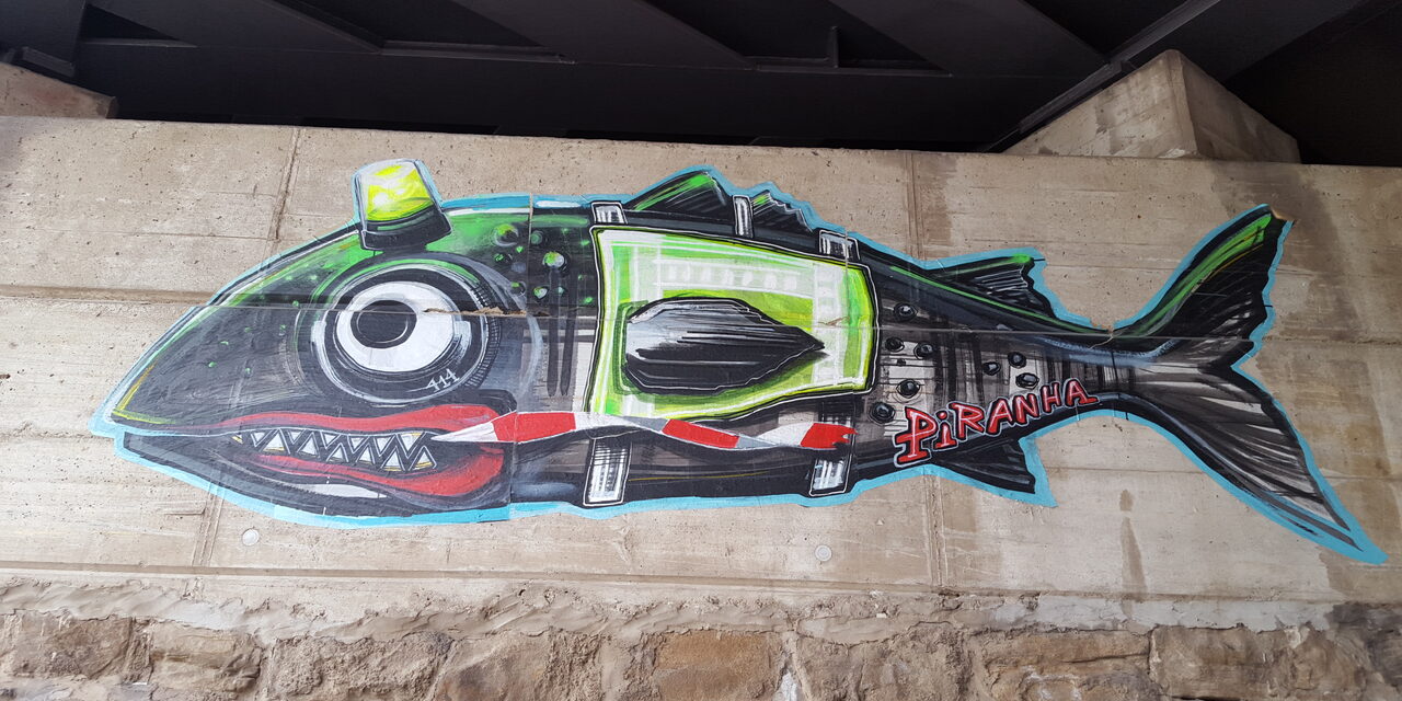 Streetart Piranha