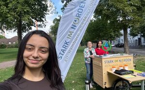 Infostand im Park
