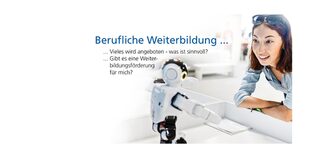 Frau mit Roboter