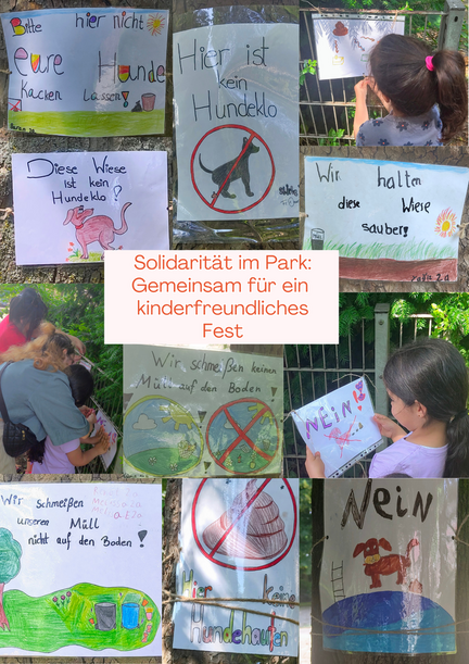 selbstbeschriebene Bilder als Collage