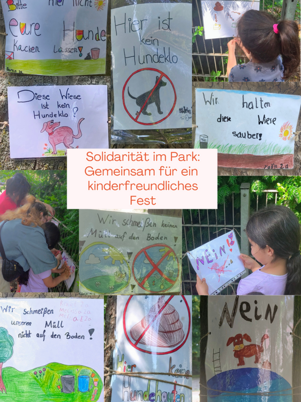 selbstbeschriebene Bilder als Collage