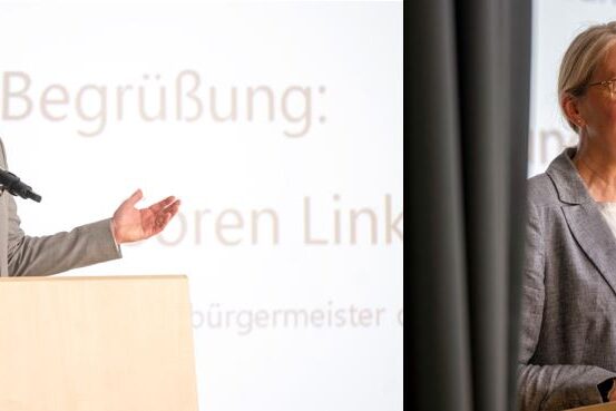 KI-Version von Edda Dammmüller, Oberbürgermeister Sören Link, Dagmar Domeier