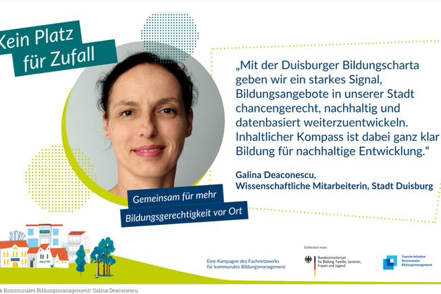 Foto von Galina Deaconescu mit einem Statement zur Charta, das auf der verlinkten Seite zu finden ist.