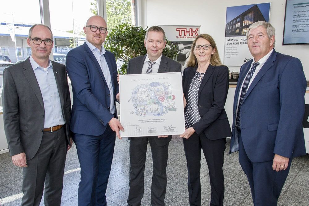 Auszeichnung der Indunorm Bewegungstechnik GmbH im Juli 2019