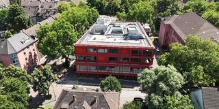 Ansicht von oben auf den Campus