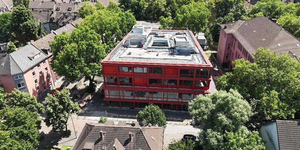 Ansicht von oben auf den Campus