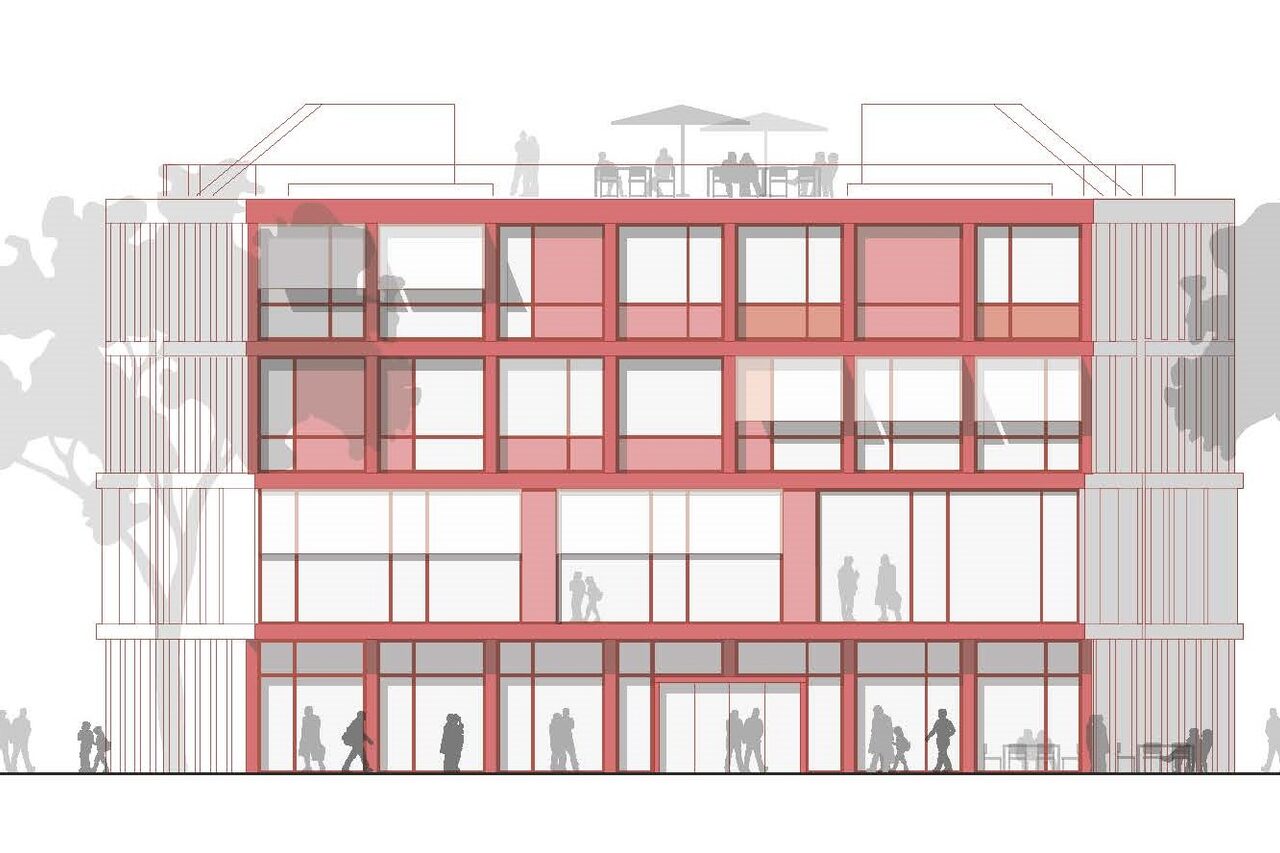 Bauskizze der Ansicht Süd