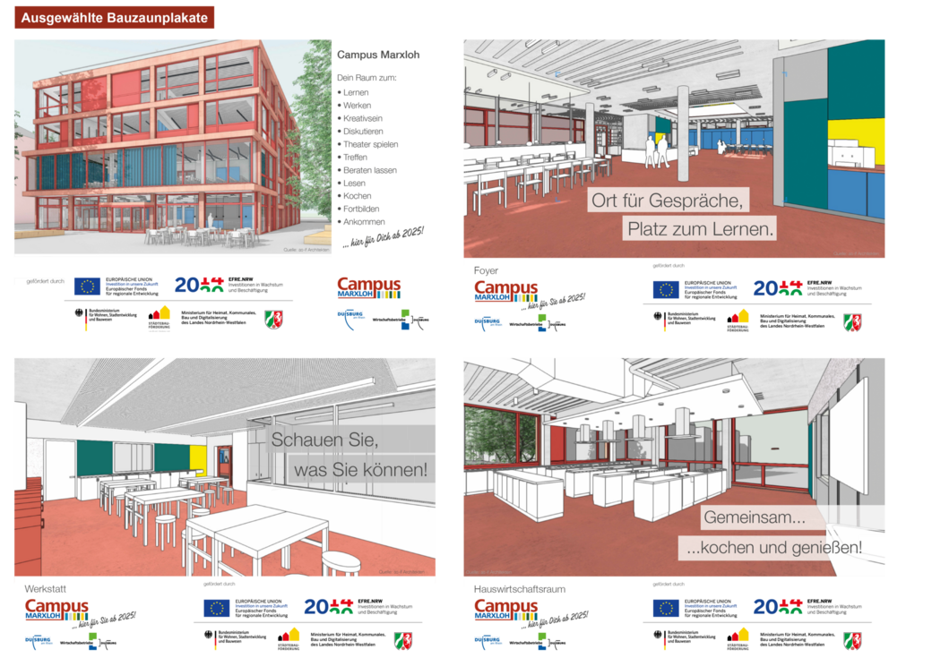 Sammlung von Bauzaunplakaten
