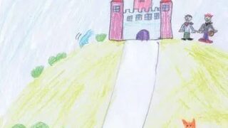 Kinderzeichnung Märchen (Schloss)