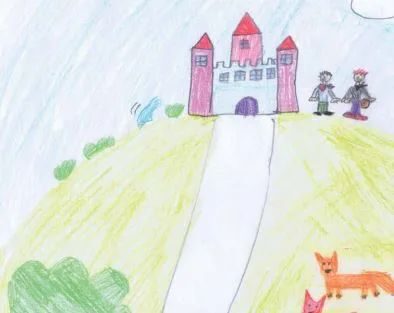 Kinderzeichnung Märchenschloss