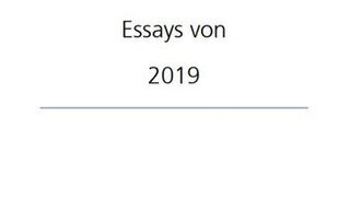 Teaser essays 2019