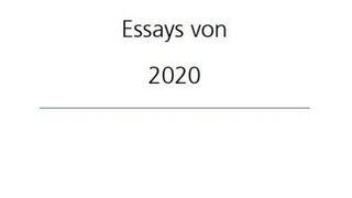 Teaser essays 2020