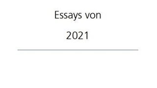 Titelbild Essays 2021