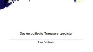 Das europäische Transparenzregister