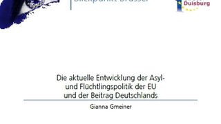Die aktuelle Entwicklung der Asylund Flüchtlingspolitik der EU und der Beitrag Deutschlands