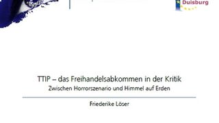 TTIP – das Freihandelsabkommen in der Kritik