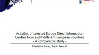 Activities of selected Europe Direct Information Centres from eight different European countries - A comparative study -