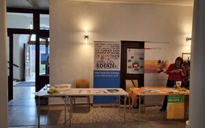 Informationsstand zum Tag der Kriminalitätsopfer in der Marienkirche Duisburg