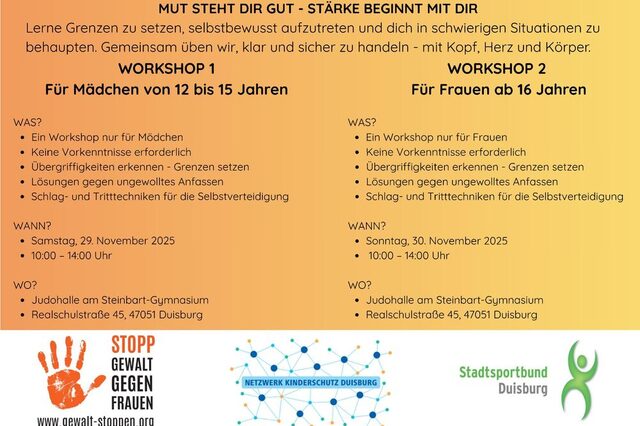 Flyer zu Selbstbehauptungstrainings