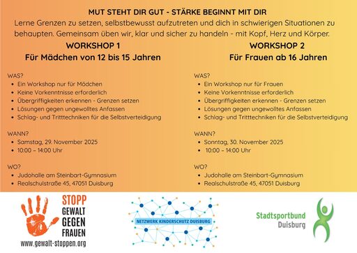 Flyer zu Selbstbehauptungstrainings