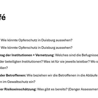 Die fünf Thementische