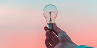 Eine Glühbirne als Symbol für Innovation