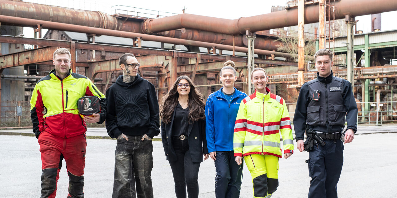 Junge Leute verschiedene Berufe