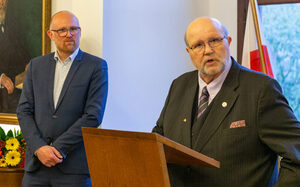 Verleihung Mercator Ehrennadel 2024 an Reinhold Kube