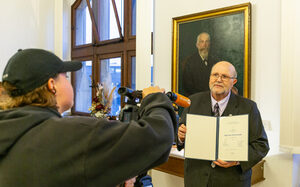 Verleihung Mercator Ehrennadel 2024 an Reinhold Kube