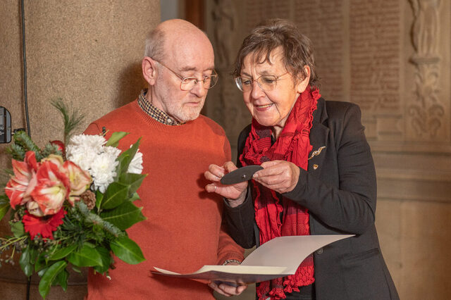 Wilfried Schaus-Sahm und Bürgermeisterin Edeltraud Klabuhn