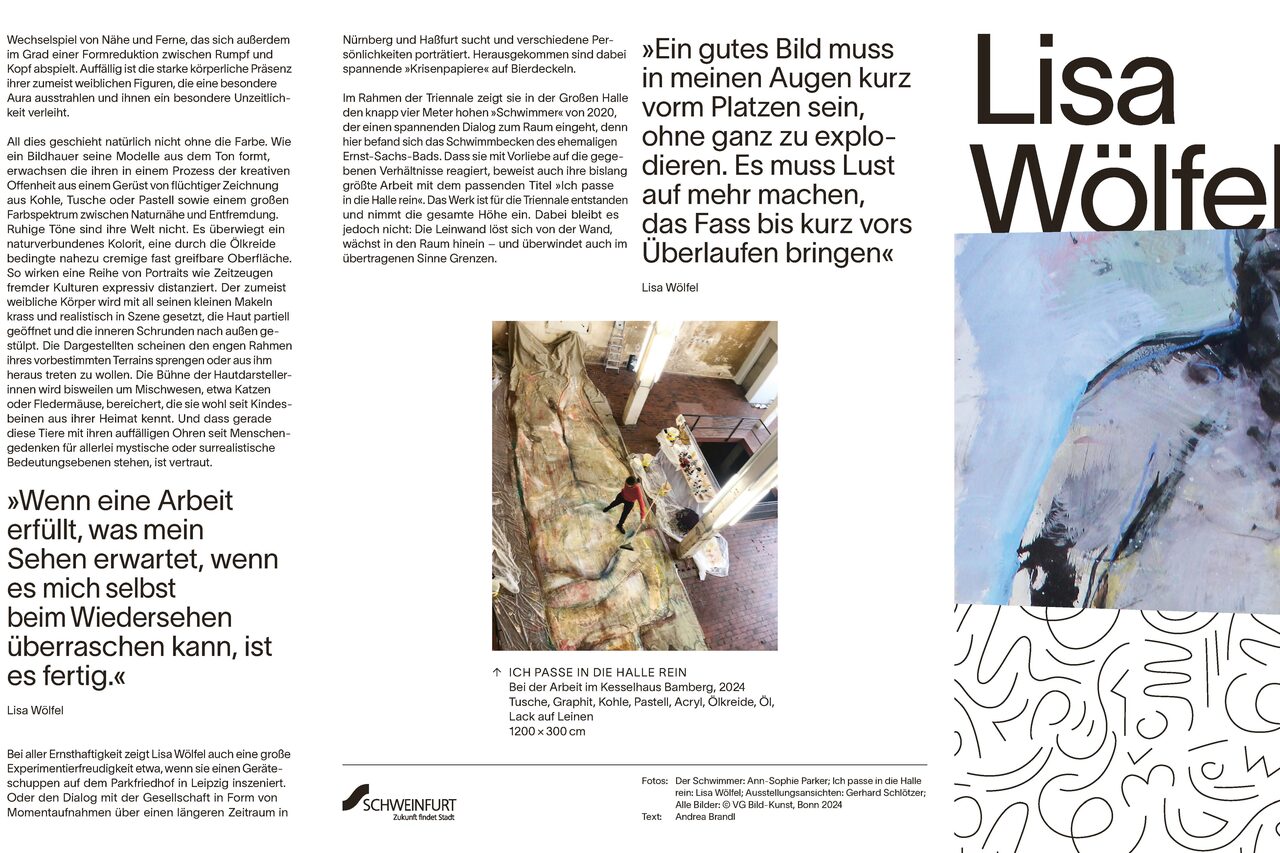 Ein Auszug aus dem Katalog der Triennale für Lisa Wölfel