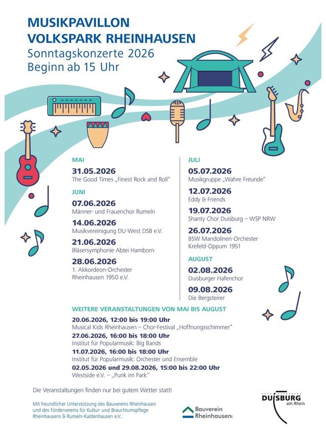 Flyer Sonntagskonzerte 2026