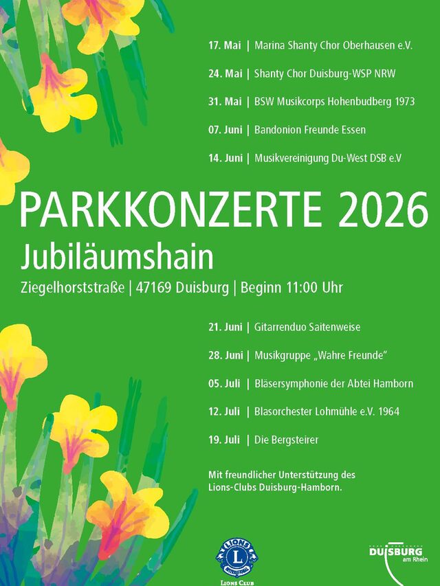 Flyer PArkkonzerte 2025