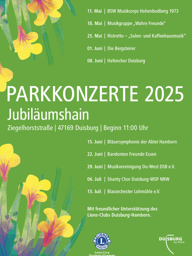 Flyer PArkkonzerte 2025
