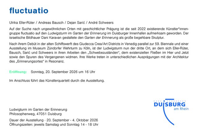 Rückseite Einladungskarte fluctuatio