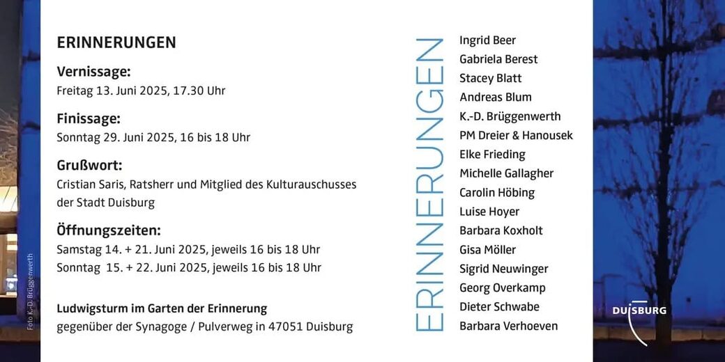 Ausstellung Erinnerungen Flyer